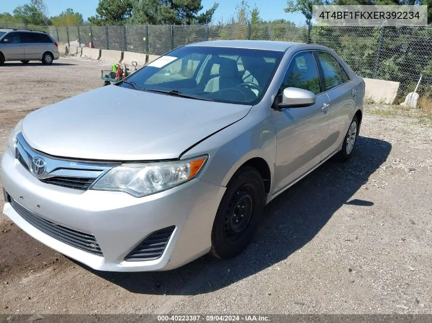 2014 Toyota Camry Le VIN: 4T4BF1FKXER392234 Lot: 40223387