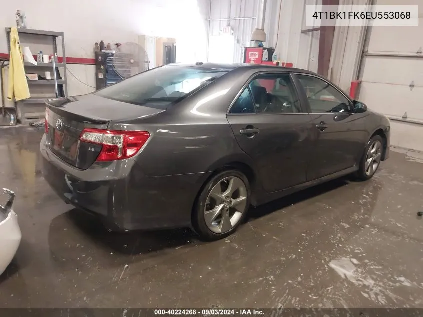 2014 Toyota Camry Se V6 VIN: 4T1BK1FK6EU553068 Lot: 40224268