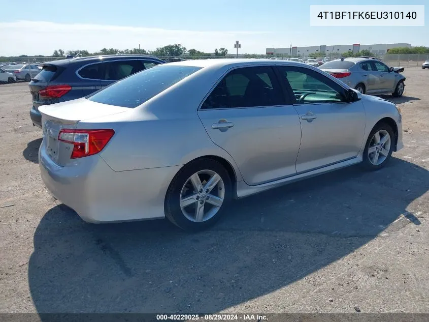 2014 Toyota Camry Se VIN: 4T1BF1FK6EU310140 Lot: 40229025