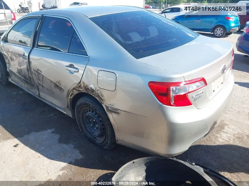 2014 Toyota Camry Le VIN: 4T4BF1FK5ER409246 Lot: 40232876