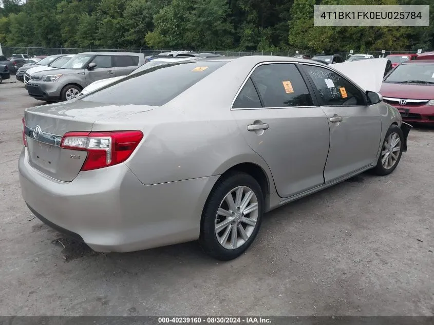 4T1BK1FK0EU025784 2014 Toyota Camry Xle V6