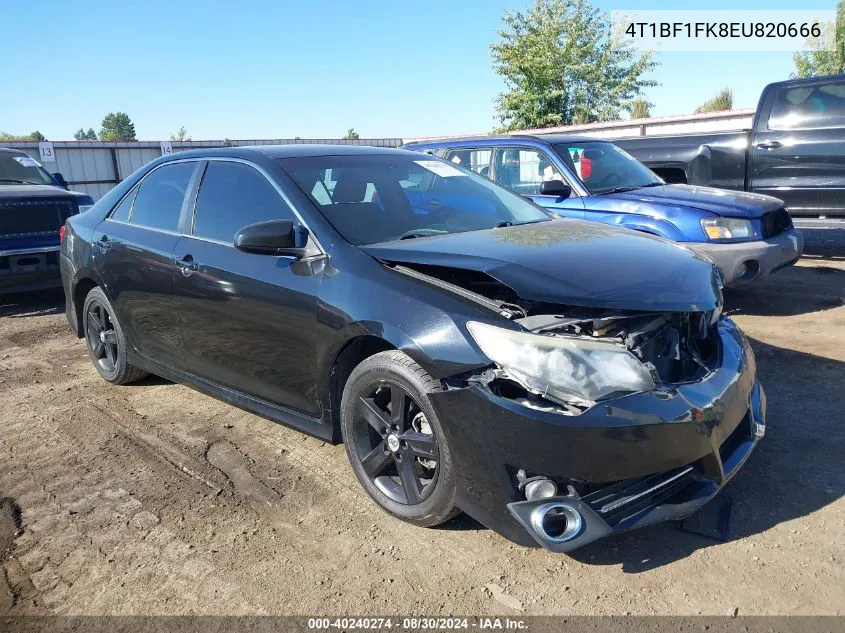 2014 Toyota Camry Se VIN: 4T1BF1FK8EU820666 Lot: 40240274