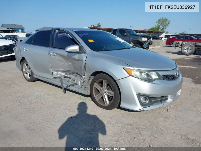 2014 Toyota Camry Se VIN: 4T1BF1FK2EU836927 Lot: 40244240