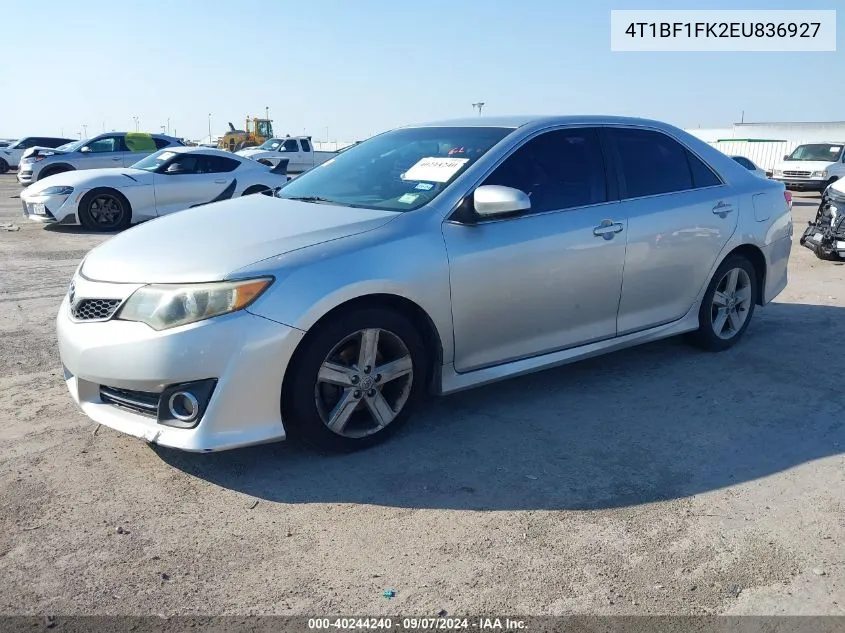 2014 Toyota Camry Se VIN: 4T1BF1FK2EU836927 Lot: 40244240