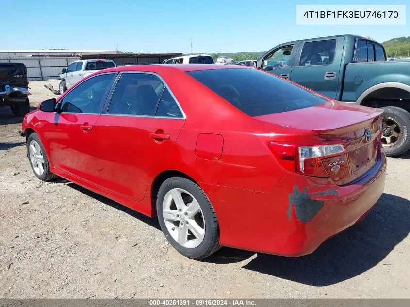 4T1BF1FK3EU746170 2014 Toyota Camry Se