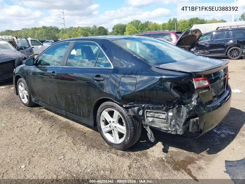 2014 Toyota Camry Se VIN: 4T1BF1FK5EU388392 Lot: 40255342