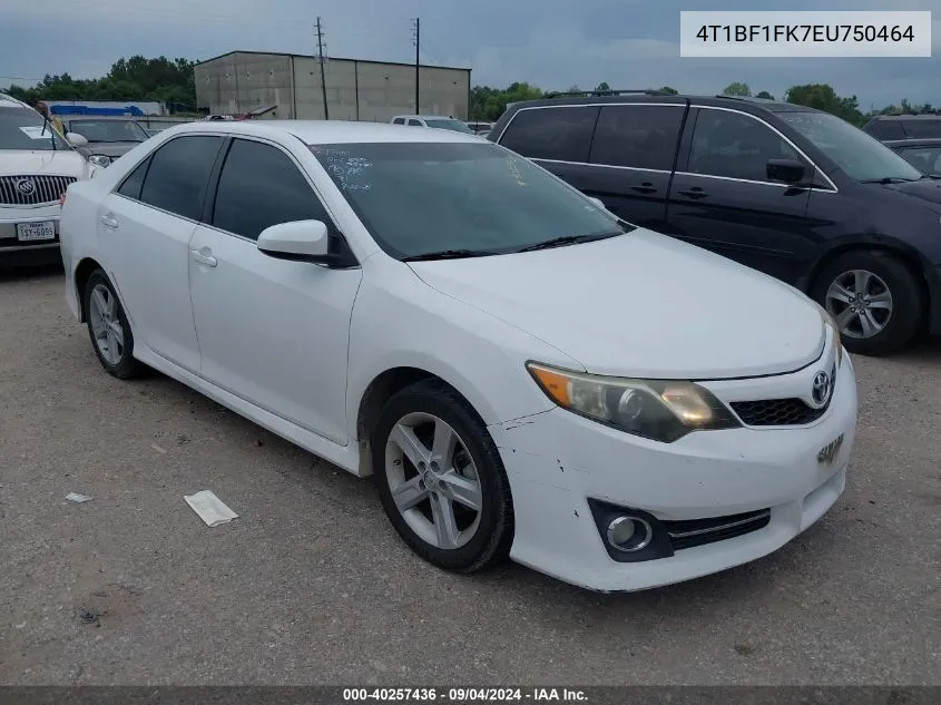 2014 Toyota Camry Se VIN: 4T1BF1FK7EU750464 Lot: 40257436