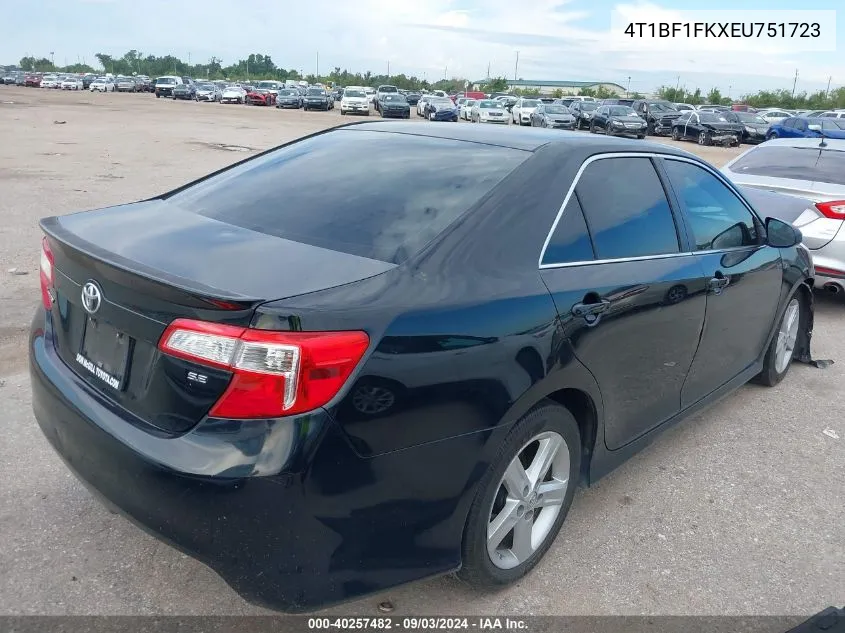 2014 Toyota Camry Se VIN: 4T1BF1FKXEU751723 Lot: 40257482