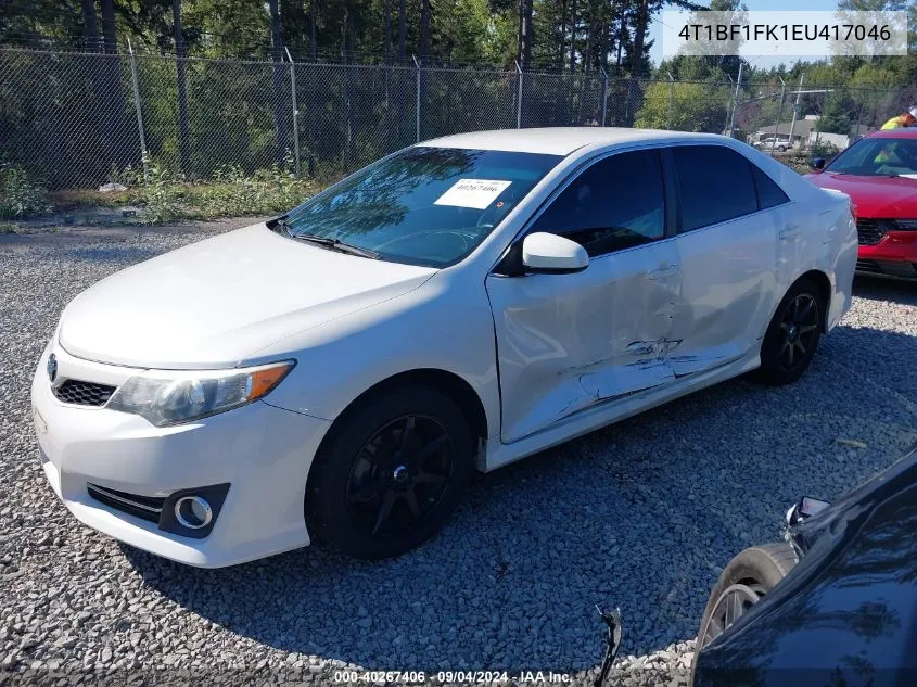 2014 Toyota Camry Se VIN: 4T1BF1FK1EU417046 Lot: 40267406