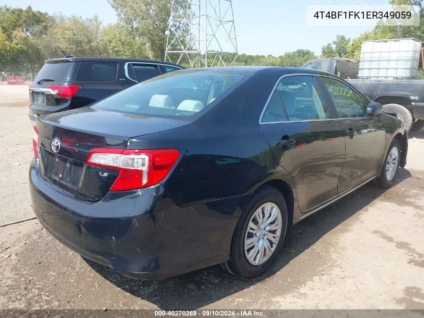 2014 Toyota Camry Le VIN: 4T4BF1FK1ER349059 Lot: 40270269