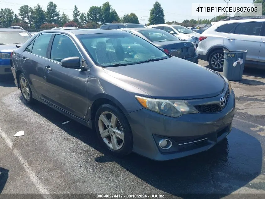 4T1BF1FK0EU807605 2014 Toyota Camry Se