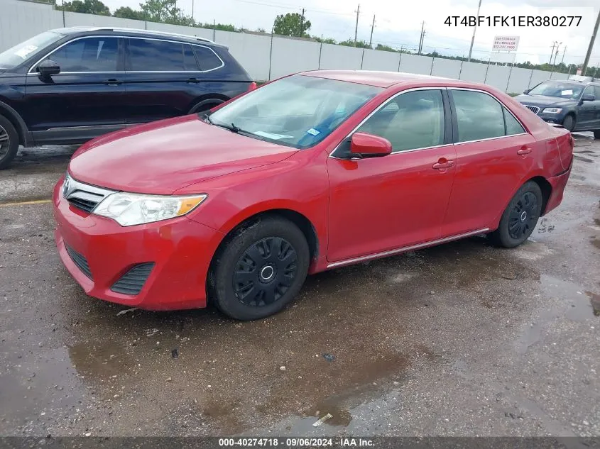 2014 Toyota Camry Le VIN: 4T4BF1FK1ER380277 Lot: 40274718