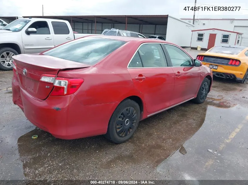 2014 Toyota Camry Le VIN: 4T4BF1FK1ER380277 Lot: 40274718