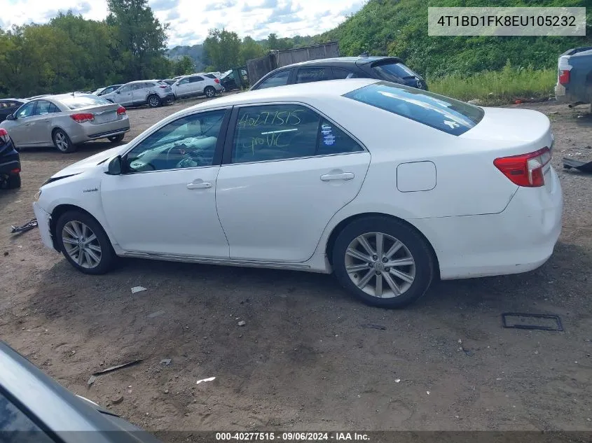 2014 Toyota Camry Hybrid Xle VIN: 4T1BD1FK8EU105232 Lot: 40277515