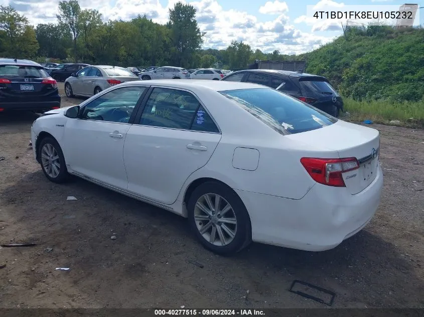 2014 Toyota Camry Hybrid Xle VIN: 4T1BD1FK8EU105232 Lot: 40277515