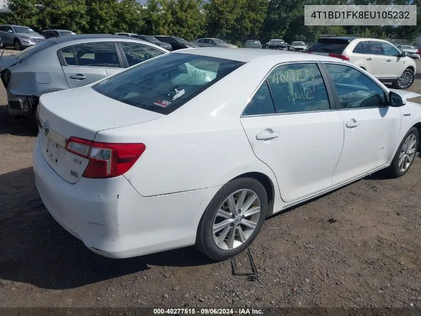 2014 Toyota Camry Hybrid Xle VIN: 4T1BD1FK8EU105232 Lot: 40277515