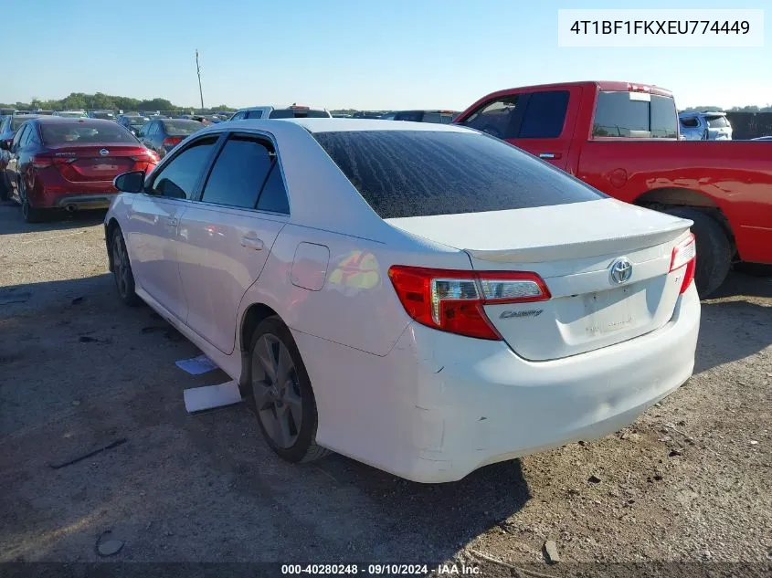 2014 Toyota Camry Se Sport VIN: 4T1BF1FKXEU774449 Lot: 40280248