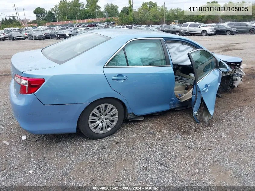 2014 Toyota Camry Hybrid Le VIN: 4T1BD1FK8EU105005 Lot: 40281542