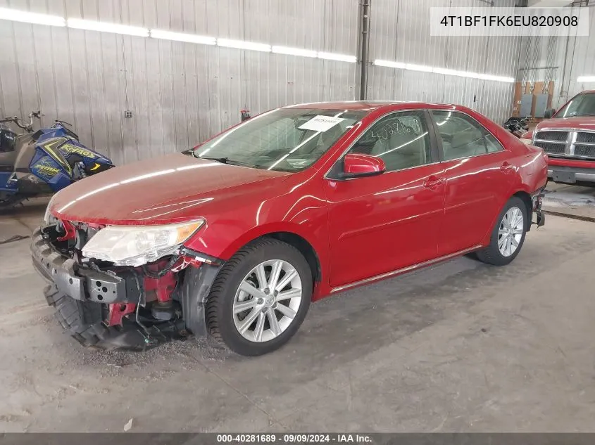 2014 Toyota Camry Xle VIN: 4T1BF1FK6EU820908 Lot: 40281689