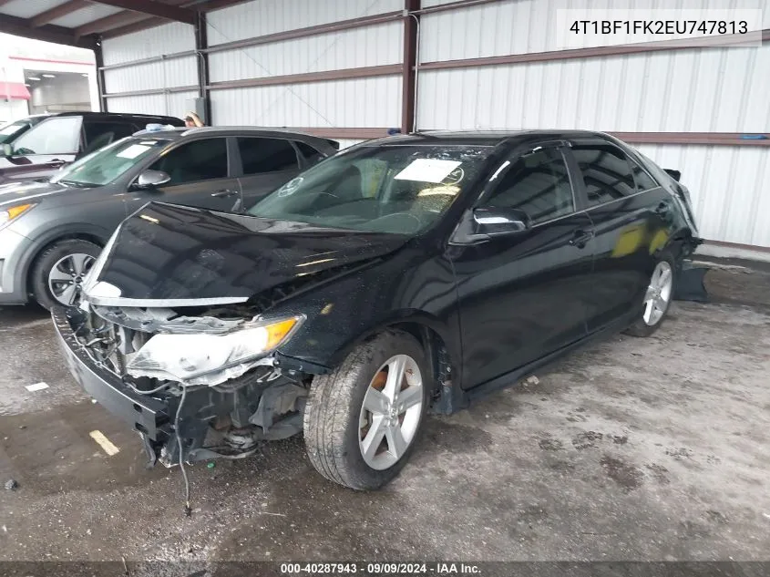 2014 Toyota Camry Se VIN: 4T1BF1FK2EU747813 Lot: 40287943