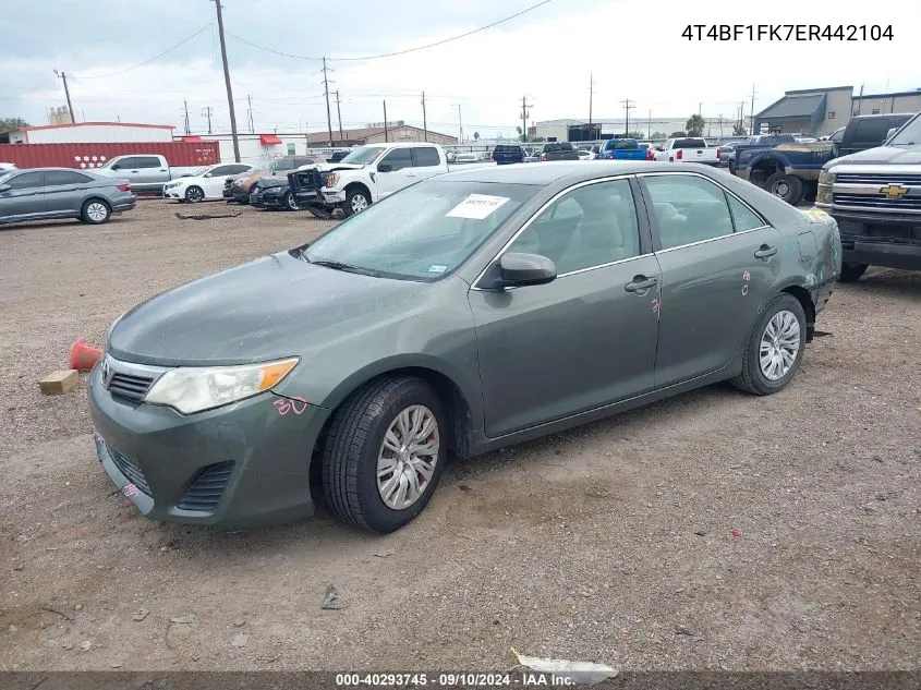 4T4BF1FK7ER442104 2014 Toyota Camry L