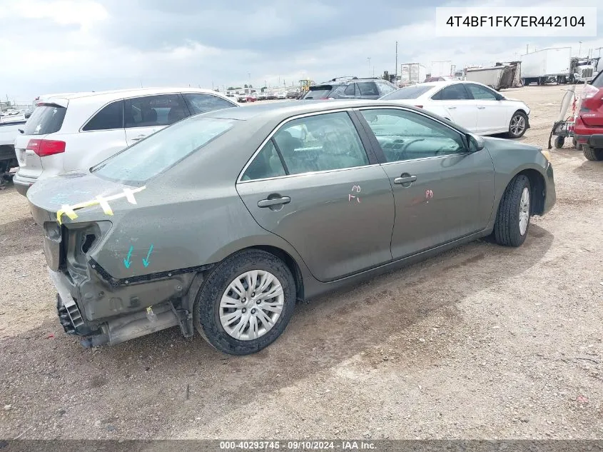 2014 Toyota Camry L VIN: 4T4BF1FK7ER442104 Lot: 40293745