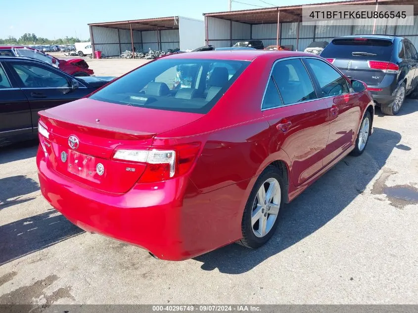 2014 Toyota Camry L/Se/Le/Xle VIN: 4T1BF1FK6EU866545 Lot: 40296749