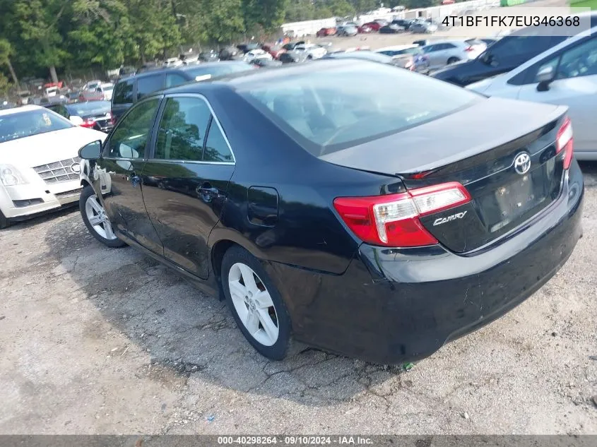 2014 Toyota Camry Se VIN: 4T1BF1FK7EU346368 Lot: 40298264