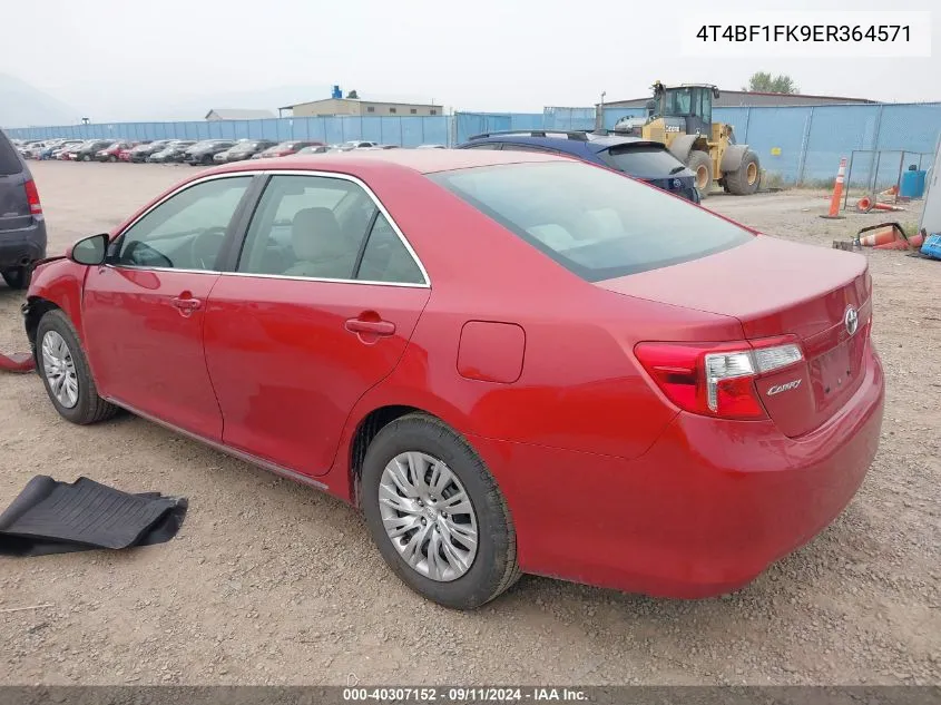 2014 Toyota Camry L/Se/Le/Xle VIN: 4T4BF1FK9ER364571 Lot: 40307152