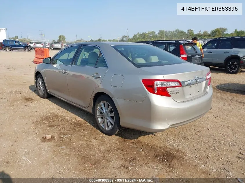 2014 Toyota Camry Xle VIN: 4T4BF1FK1ER363396 Lot: 40308962