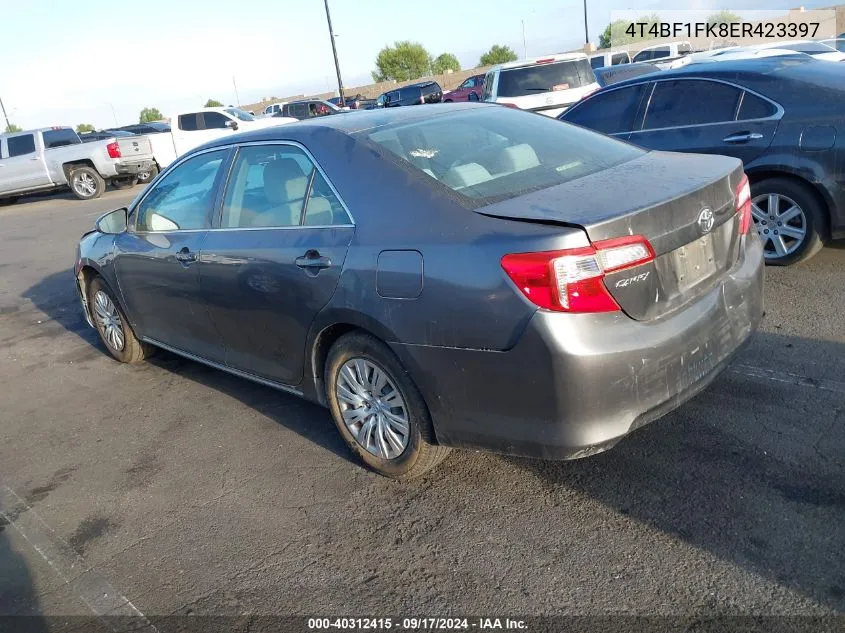 2014 Toyota Camry Le VIN: 4T4BF1FK8ER423397 Lot: 40312415