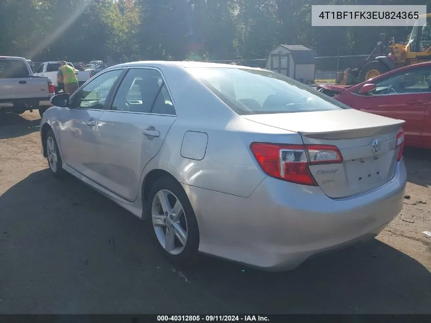 2014 Toyota Camry Se VIN: 4T1BF1FK3EU824365 Lot: 40312805