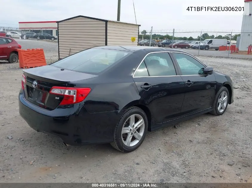 2014 Toyota Camry L/Se/Le/Xle VIN: 4T1BF1FK2EU306201 Lot: 40316581