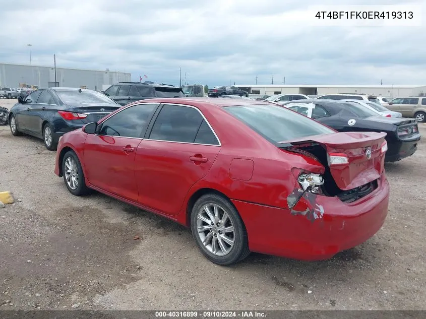 2014 Toyota Camry Le VIN: 4T4BF1FK0ER419313 Lot: 40316899