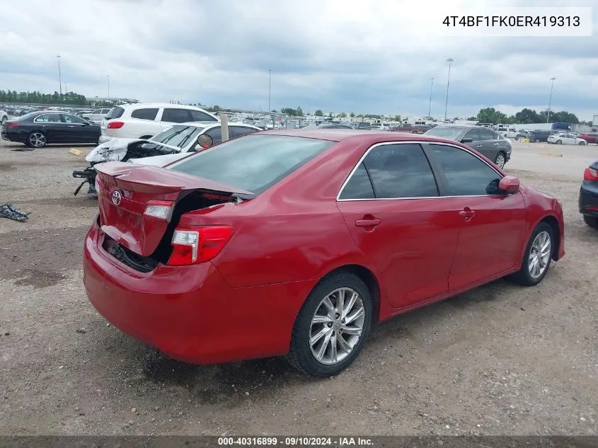 2014 Toyota Camry Le VIN: 4T4BF1FK0ER419313 Lot: 40316899