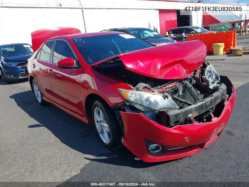 2014 Toyota Camry Se VIN: 4T1BF1FK3EU830585 Lot: 40317407