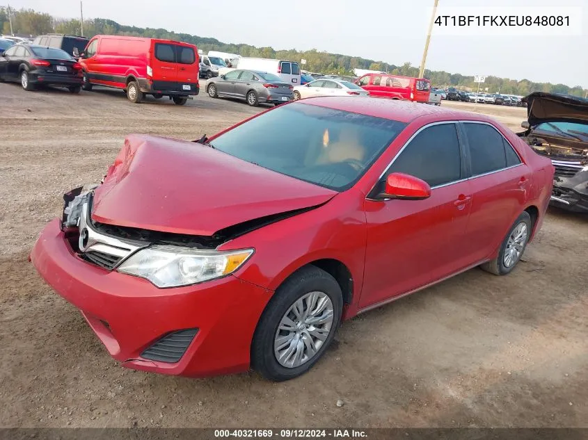 2014 Toyota Camry L/Se/Le/Xle VIN: 4T1BF1FKXEU848081 Lot: 40321669