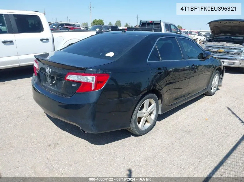 2014 Toyota Camry Se VIN: 4T1BF1FK0EU396321 Lot: 40334122