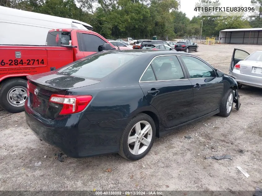 2014 Toyota Camry Se VIN: 4T1BF1FK1EU839396 Lot: 40338002