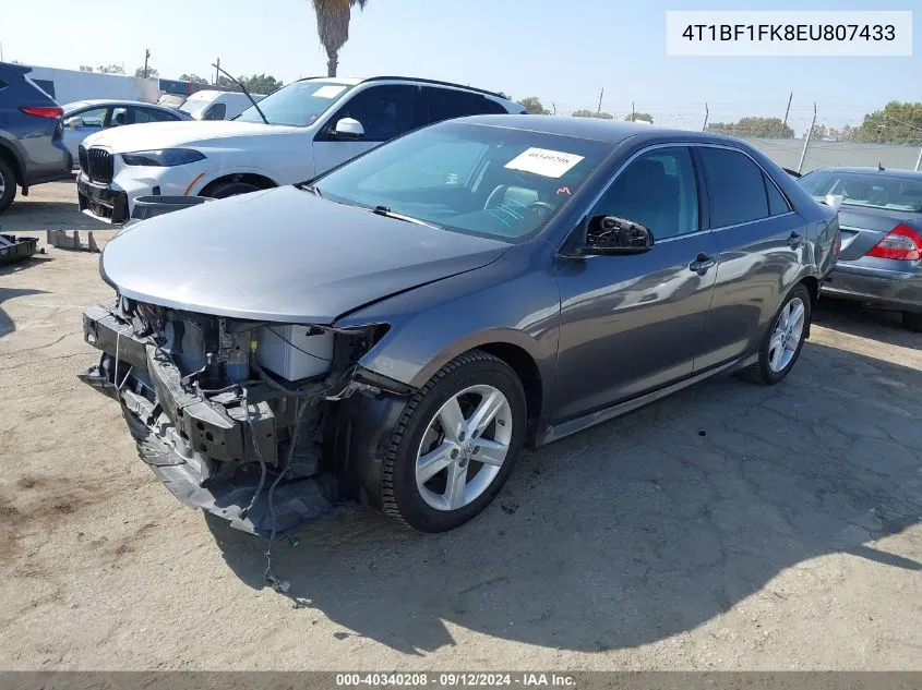 2014 Toyota Camry Se VIN: 4T1BF1FK8EU807433 Lot: 40340208