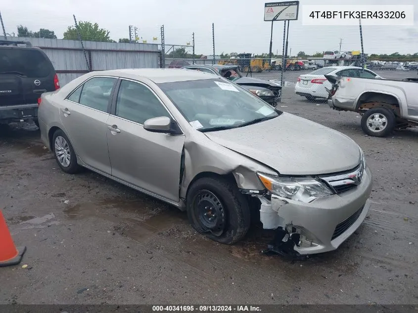 2014 Toyota Camry Le VIN: 4T4BF1FK3ER433206 Lot: 40341695