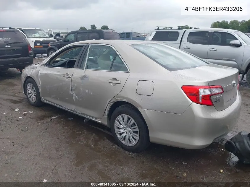 2014 Toyota Camry Le VIN: 4T4BF1FK3ER433206 Lot: 40341695