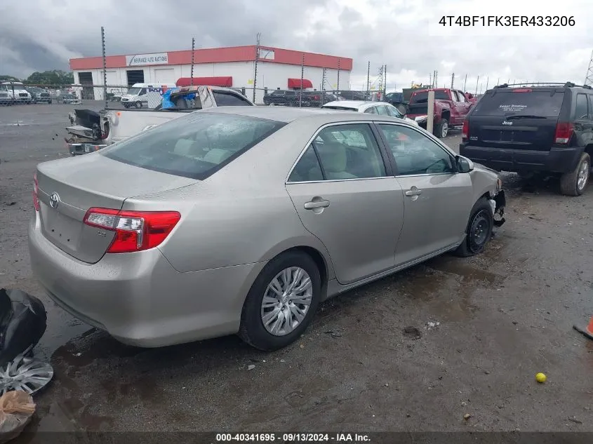 2014 Toyota Camry Le VIN: 4T4BF1FK3ER433206 Lot: 40341695