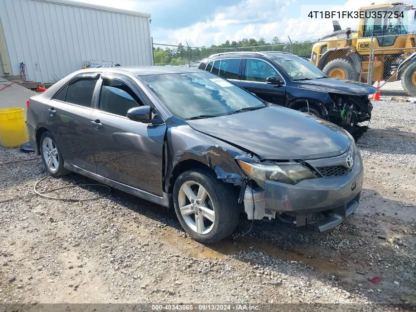 2014 Toyota Camry Se VIN: 4T1BF1FK3EU357254 Lot: 40343065