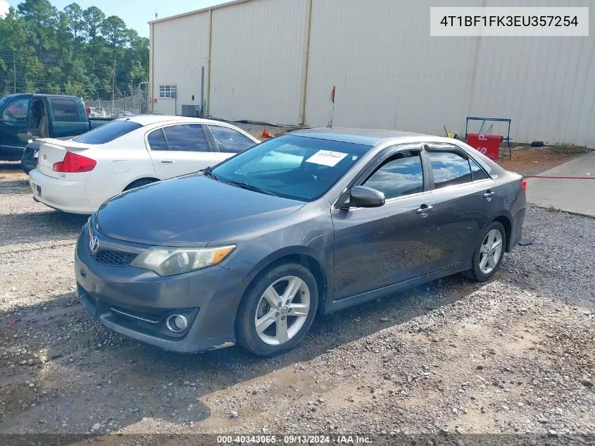 2014 Toyota Camry Se VIN: 4T1BF1FK3EU357254 Lot: 40343065