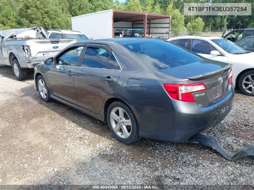 2014 Toyota Camry Se VIN: 4T1BF1FK3EU357254 Lot: 40343065