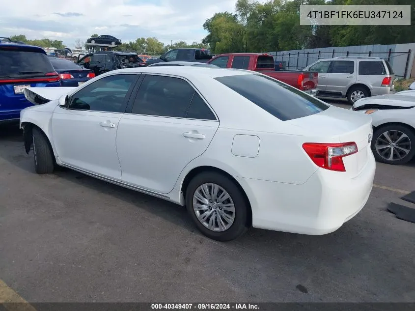 4T1BF1FK6EU347124 2014 Toyota Camry Le