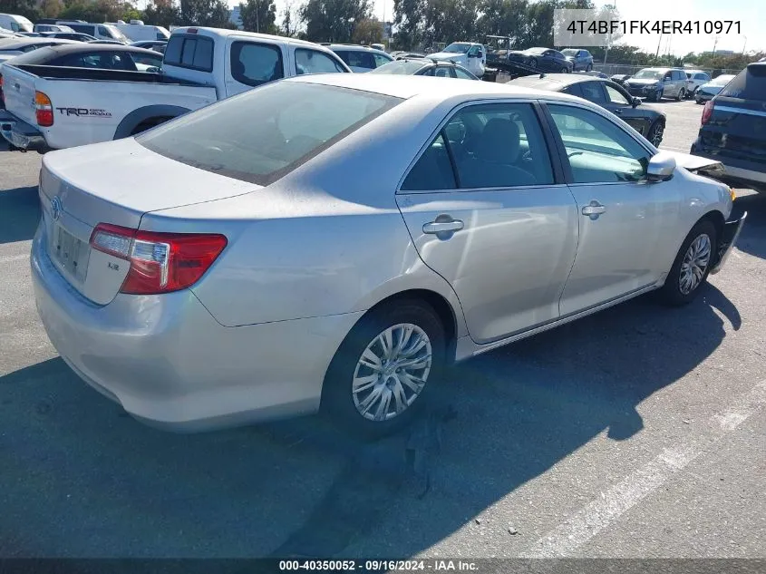 2014 Toyota Camry Le VIN: 4T4BF1FK4ER410971 Lot: 40350052