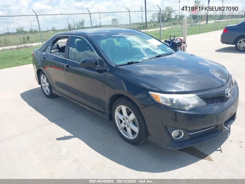 2014 Toyota Camry Se VIN: 4T1BF1FK5EU827090 Lot: 40350902