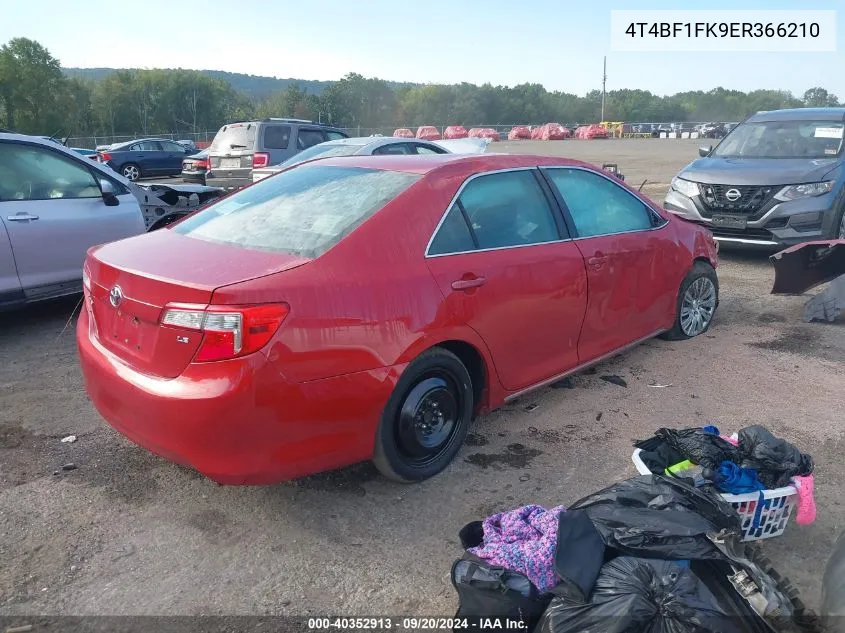 2014 Toyota Camry Le VIN: 4T4BF1FK9ER366210 Lot: 40352913